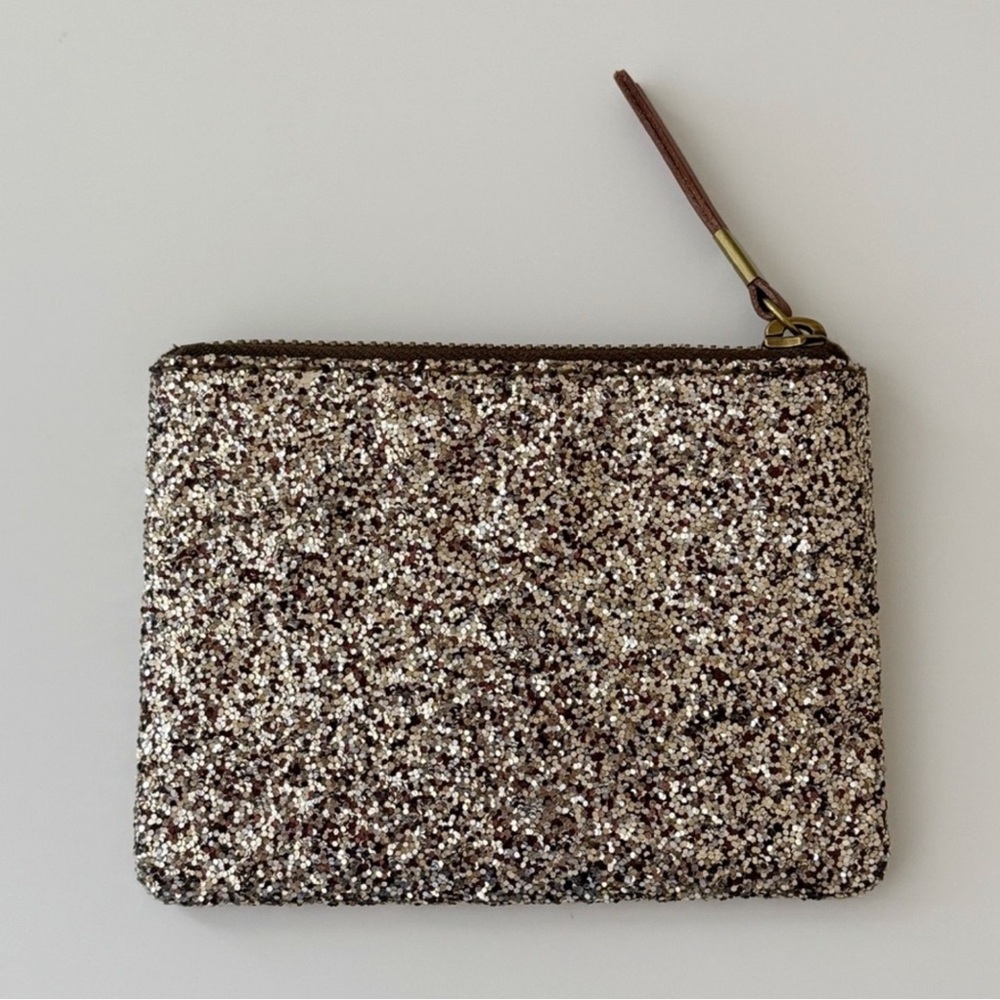NWT Madewell Leather Small Pouch Wallet, Gold - Picture 8 of 8